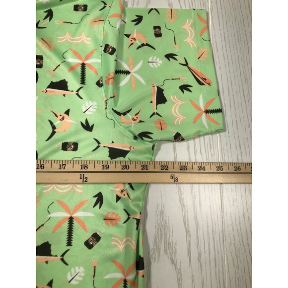 Columbia PFG Super Slack Tide Performance Stretch Polo Men M Green UPF 50 New - Picture 4 of 12